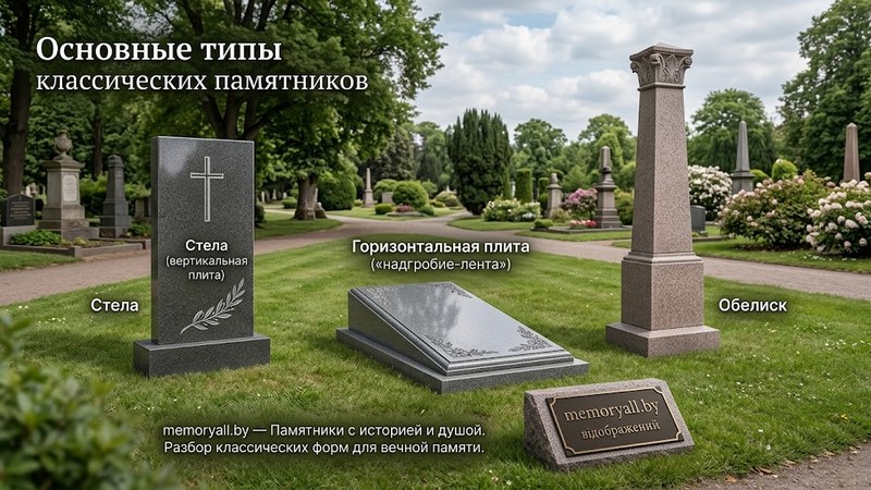 Основные типы классических памятников